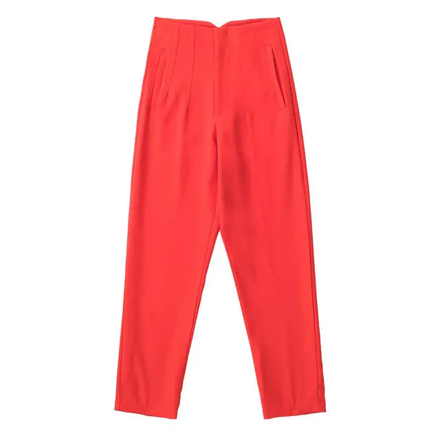 Chic Office Lady Straight Pants Rieworkes