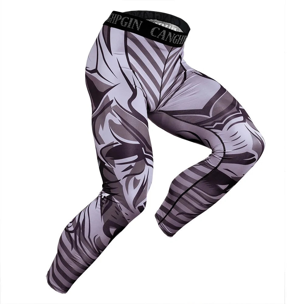 Men's Pro Compression Running Tights: Hot Yoga Pants for Gym &amp; Basketball Rieworkes
