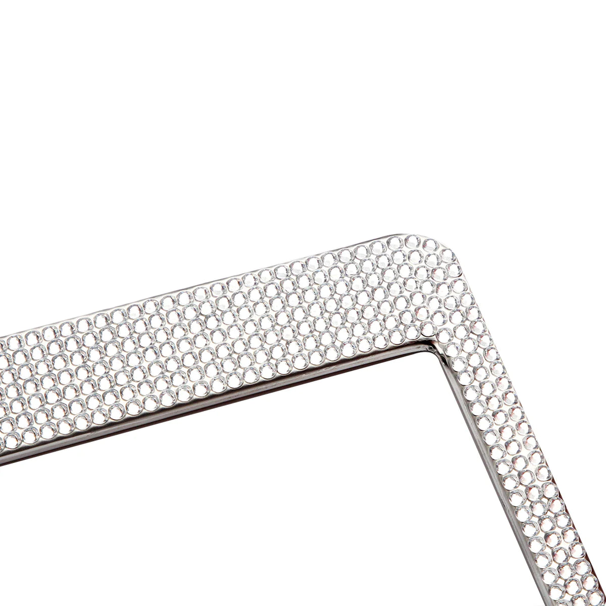 2PCS Bling License Plate Frame Glitter Crystal Sparkling Rhinestone Diamond Caps Rieworkes