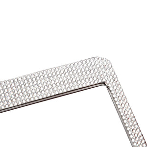 2PCS Bling License Plate Frame Glitter Crystal Sparkling Rhinestone Diamond Caps Rieworkes