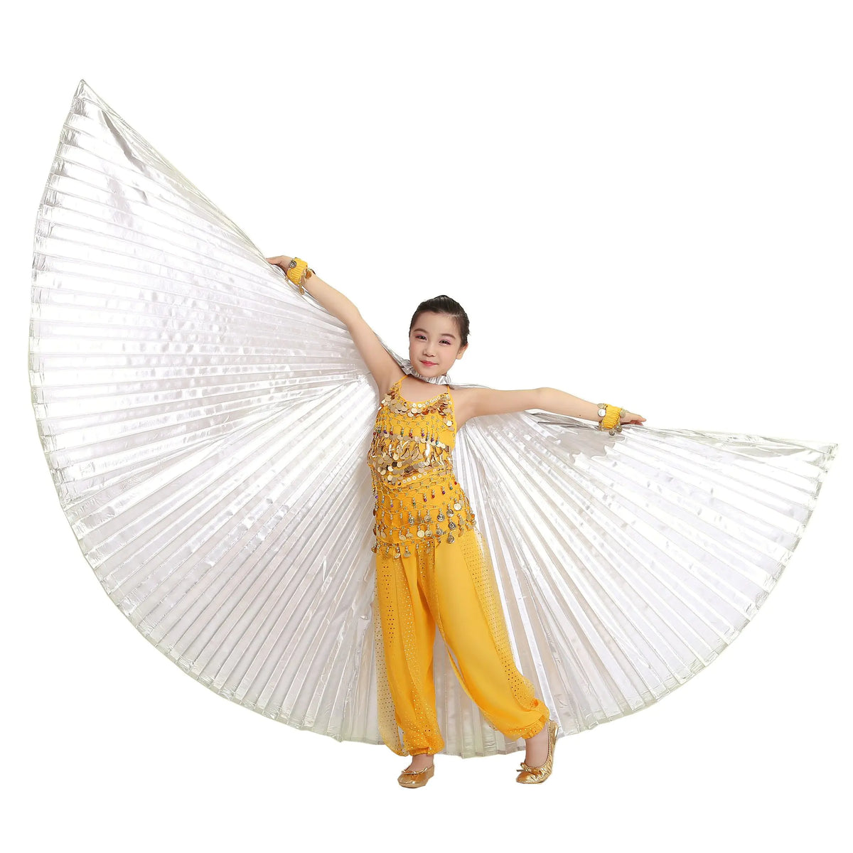 MUNAFIE Halloween Costumes Belly Dance Isis Wings for Children Kids Green Mimarta