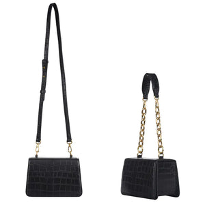 Autumn Pattern Chain Tote Bag - Vintage Square Shoulder Bag Mimarta