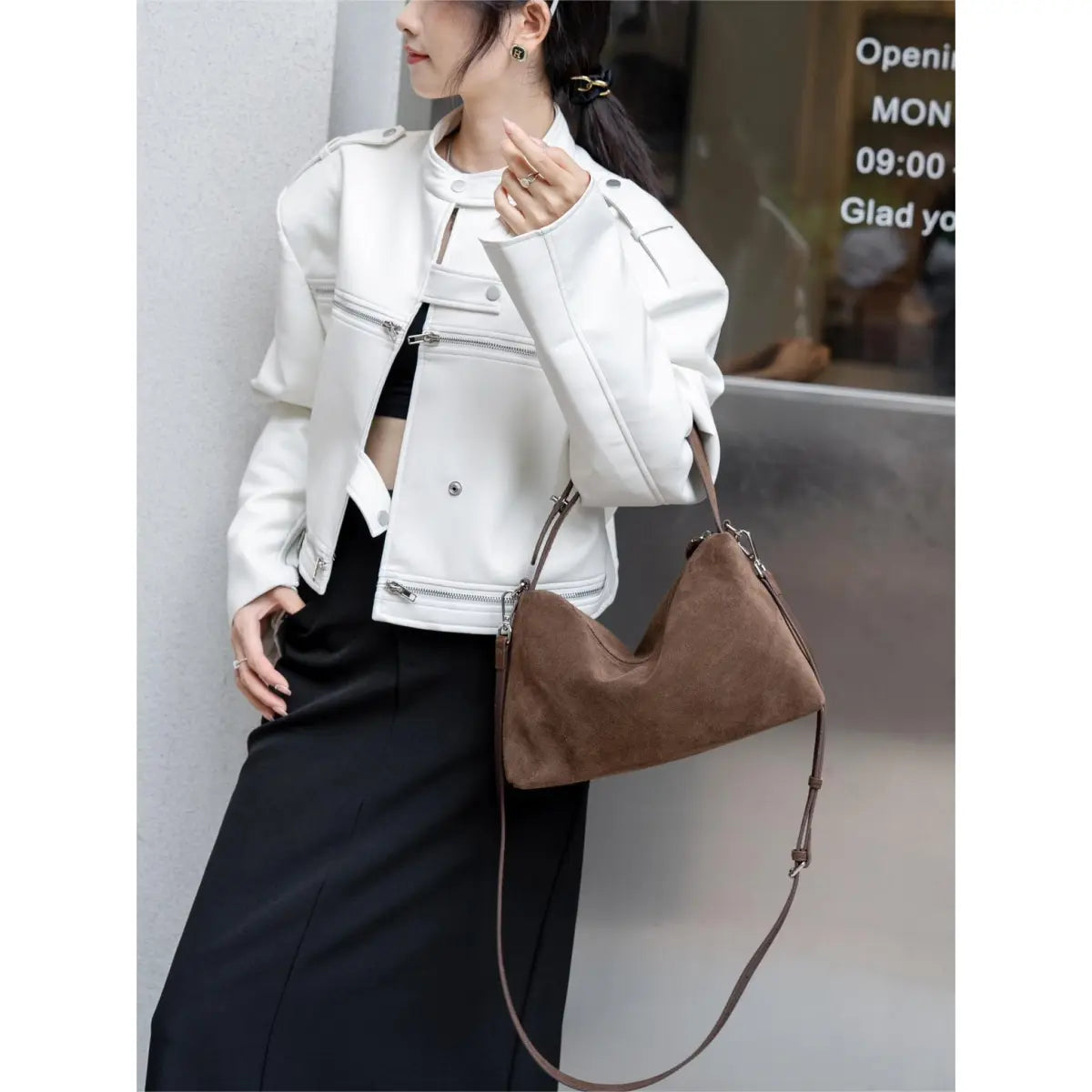 Large Capacity Crossbody Leather Bag Rieworkes