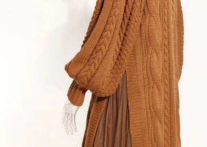 Women's Stand Collar Lantern Sleeve Sweater Rieworkes