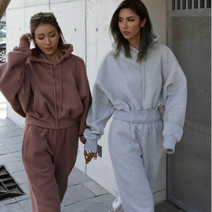Women Warm Hoodie and Pants Set Rieworkes