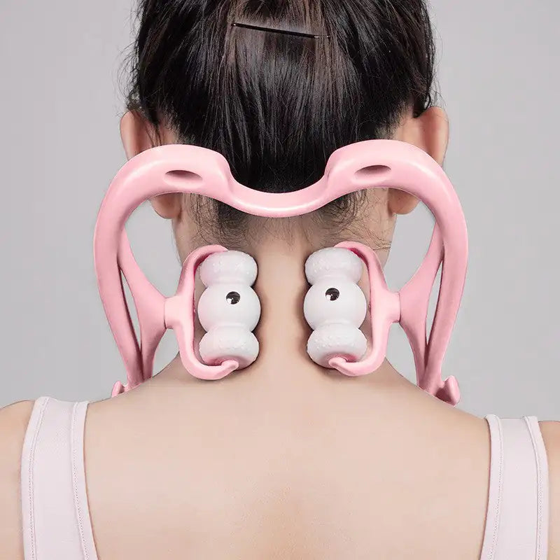 Neck Massager For Pain Relief Deep Tissue 360 Degree Neck Roller With 96 Pressure Point Neckbud Massage Roller For Neck Shoulder Waist Leg Foot Handheld Relaxer Tool Rieworkes