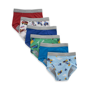 Hanes boys Potty Trainer Underwear 6-Pack 4T Briefs - Blue/Print Assorted - 6 Pack Rieworkes