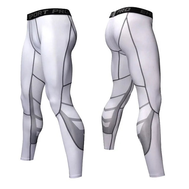 Men's Pro Compression Running Tights: Hot Yoga Pants for Gym &amp; Basketball Rieworkes
