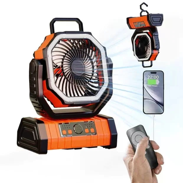 Outdoor Household Power Bank LED Light Camping Fan Mimarta