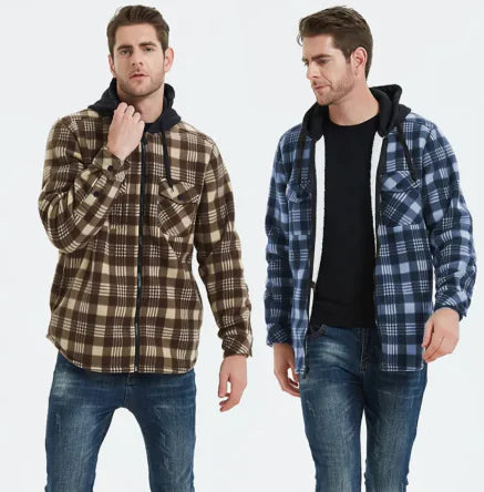 Thermal Fleece-Lined Men's Shirt Jacket Mimarta