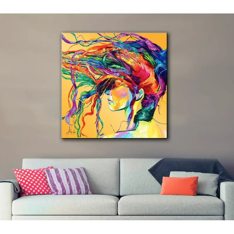 Modern Woman Canvas Art - Graffiti Style Prints Mimarta