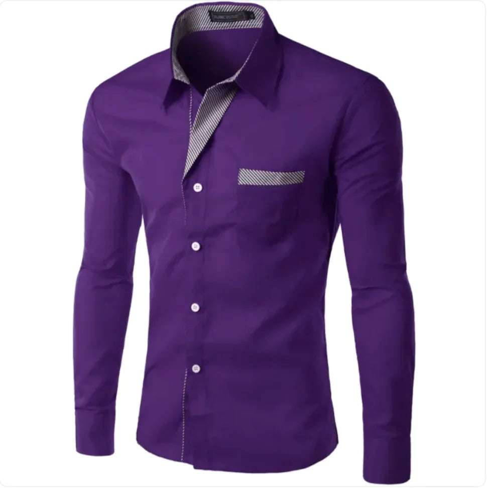 European And American Simple Men's Long Sleeve Shirt Rieworkes