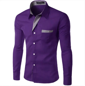 European And American Simple Men's Long Sleeve Shirt Rieworkes