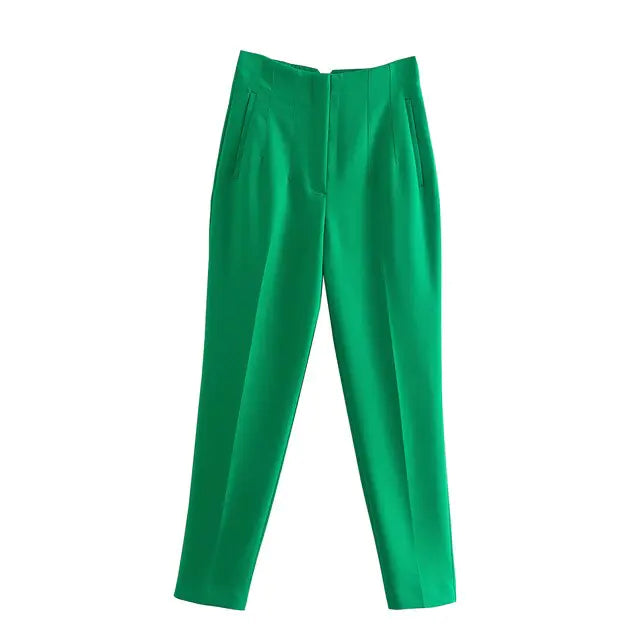 Chic Office Lady Straight Pants Rieworkes