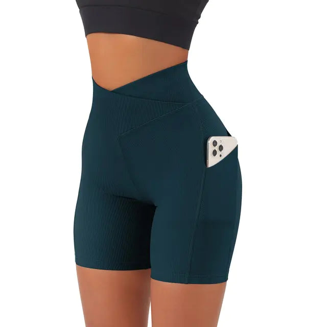 Sports Shorts Women High Waist Workout Seamless Fitness Yoga Shorts Rieworkes