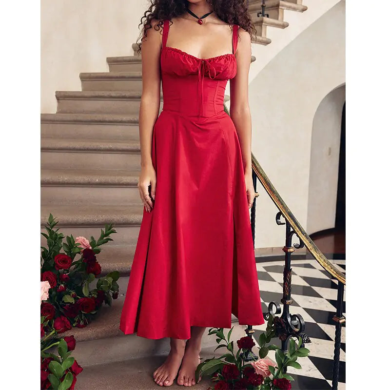 Elegant Floral Sleeveless Maxi Dress Rieworkes