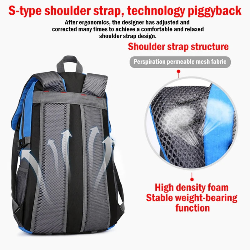 40L Men Women Travel Backpack Rucksack Camping Laptop Hiking School Book Bag USA Rieworkes