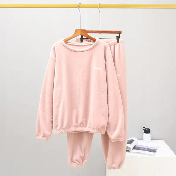 Women's Winter Cozy Loungewear Set with Fleece Pants Mimarta