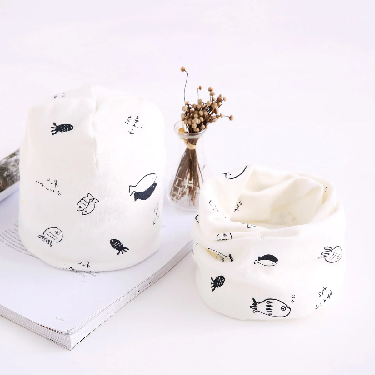 Autumn Winter Baby Cotton Scarf &amp; Hat Set (Wholesale) Mimarta