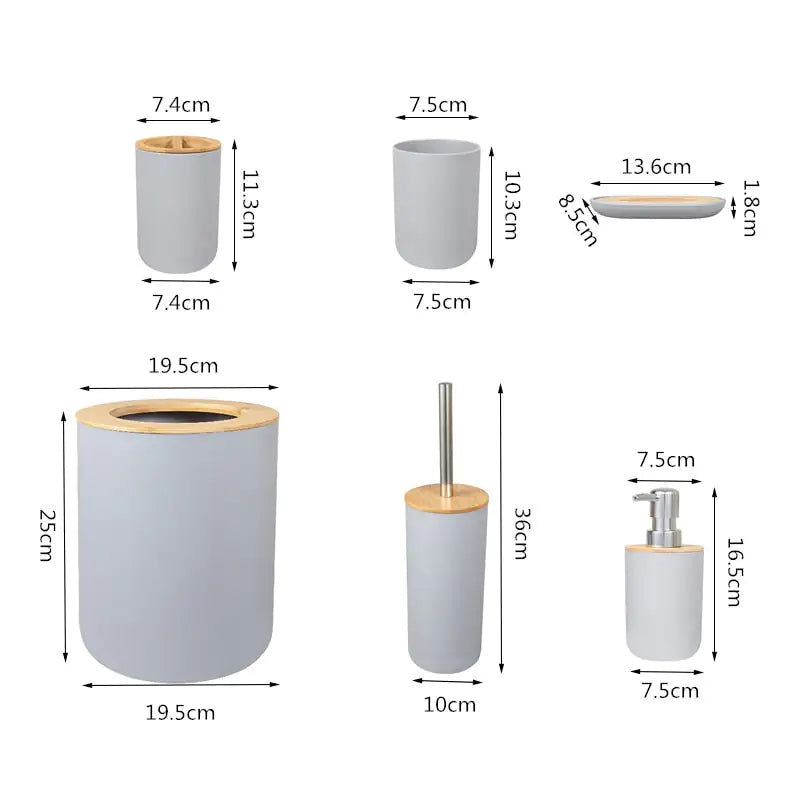 Minimalistic Bathroom Accessories Set Rieworkes