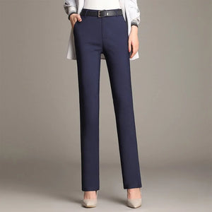 YUEY Women's Straight Leg Office Trousers Rieworkes