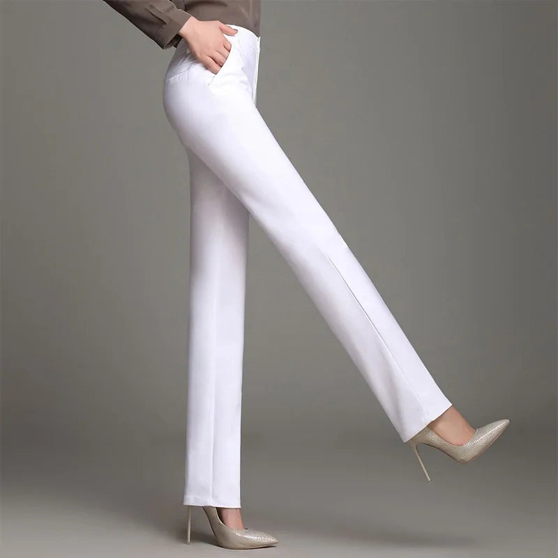 YUEY Women's Straight Leg Office Trousers Rieworkes