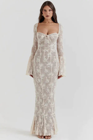 Sexy Lace Backless Slim Outfits Rieworkes