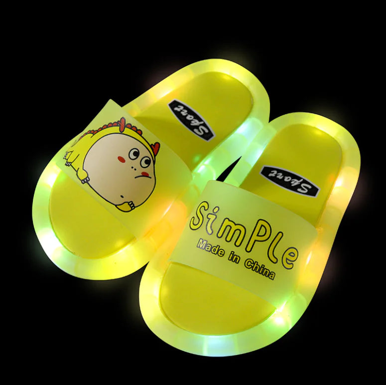 Glowing Dinosaur Cartoon Slippers for Kids Rieworkes