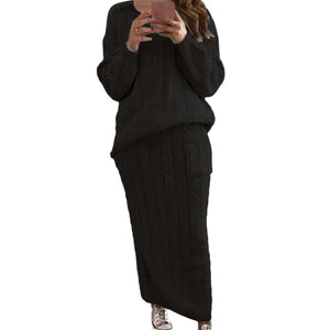 Autumn Winter Women's Fashion Sweater Dress Set Mimarta