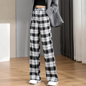 Women Chic Office Wear Straight Pants Rieworkes