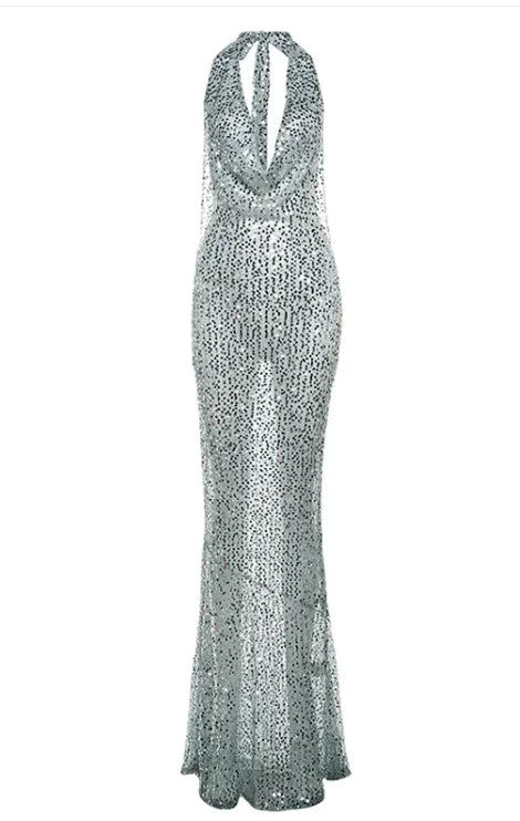 Elegant Sequin Fishtail Gown Mimarta
