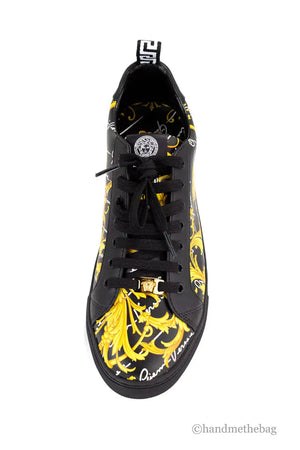 Versace Low Top Leather Vitello St. Barocco Sneakers Mimarta