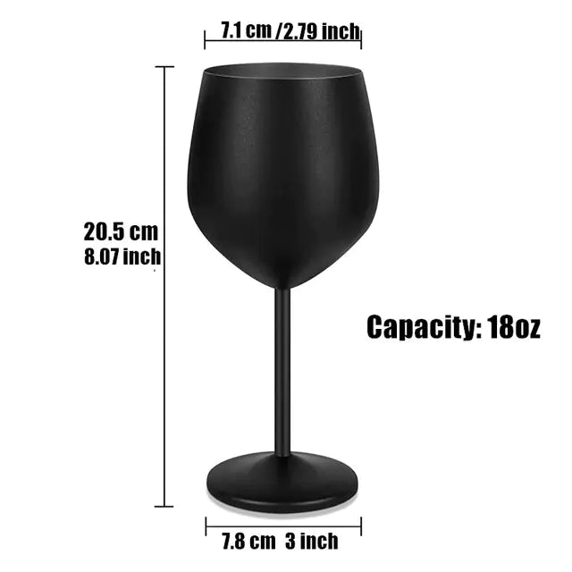 Stainless Steel Wine Glasses with Black Plating Rieworkes