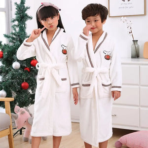 Winter Coral Fleece Thick Bathrobe Rieworkes
