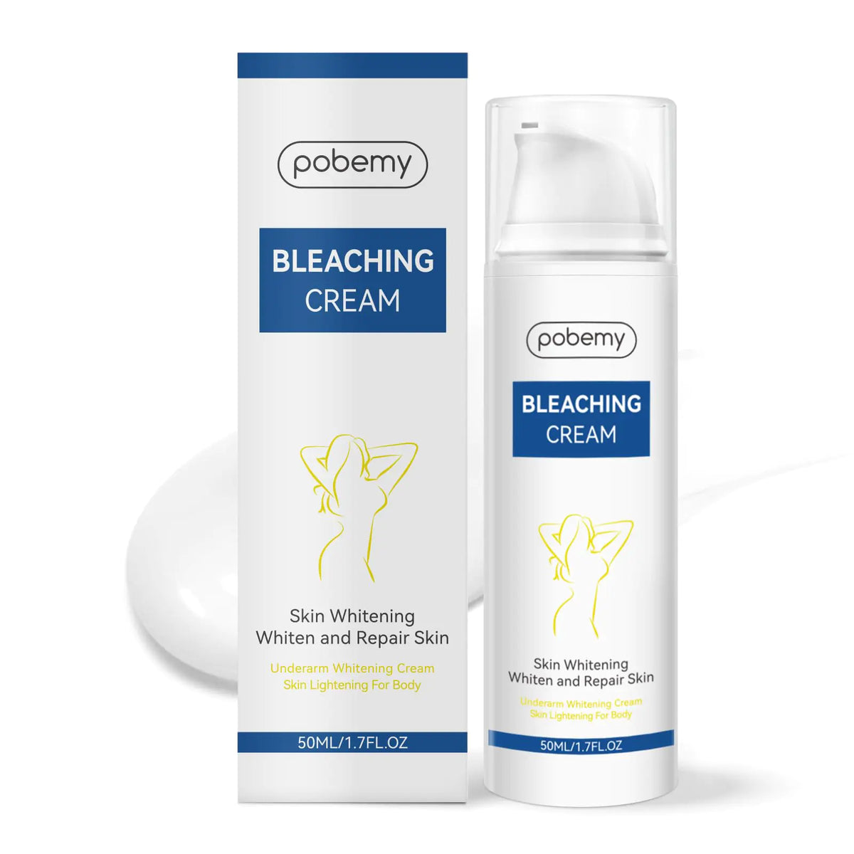 Skin Lightening Cream for Intimate Areas & Body – Skin Bleaching Cream Vitamin C Skin Whitening Cream for Underarms Knees Elbows Inner Thighs Bikini Line – Sensitive Skin Whitening Cream - 50ml Mimarta