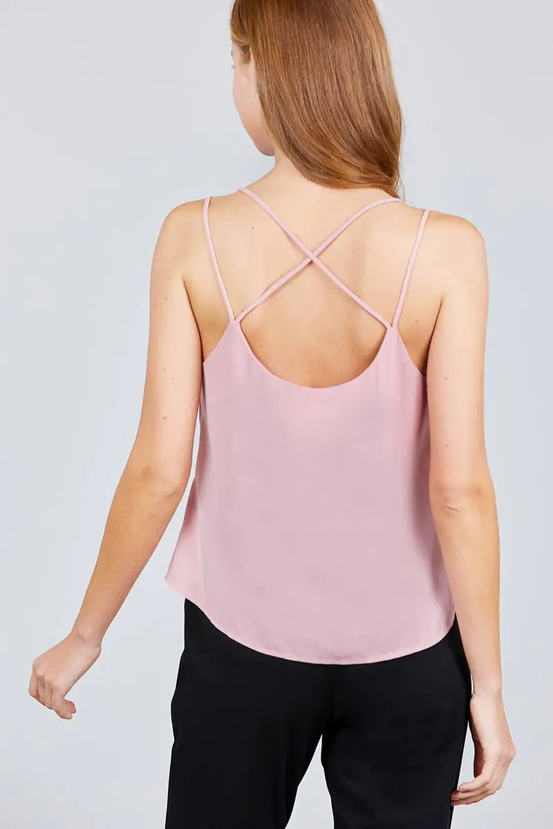 Back Cross Strap Cami -Rose Rieworkes