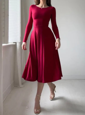 Women Elegant Long Sleeves Dress Mimarta