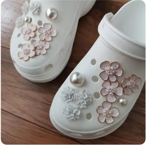 Pearl Chain Shoe Charms for Crocs and Sandals - Elegant DIY Decorations for Women Rieworkes
