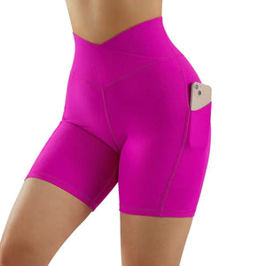 Sports Shorts Women High Waist Workout Seamless Fitness Yoga Shorts Rieworkes