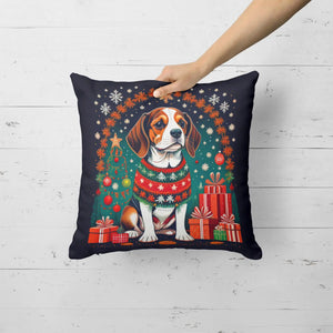 Beagle Christmas Throw Pillow Rieworkes