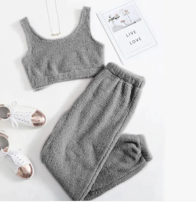 Women's Winter Plush Pajama Set Mimarta