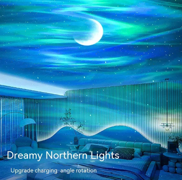 Northern Lights Starry Sky Projector Small Night Lamp Bedroom Atmosphere Rieworkes