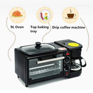 3-in-1 Breakfast Machine: Coffee Maker & Toaster Mimarta