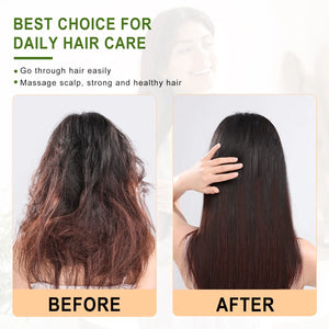 MRD Hair brush, Natural Bamboo Paddle Detangling Hairbrush, Massage Scalp Thick/Thin/Curly/Dry Hair For Women & Men Yellow Rieworkes