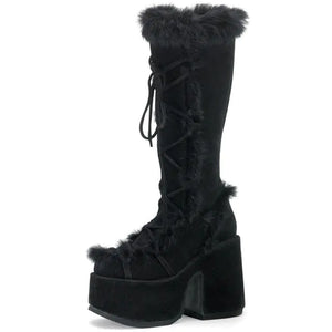 Chunky High Heeled Winter Boots Rieworkes