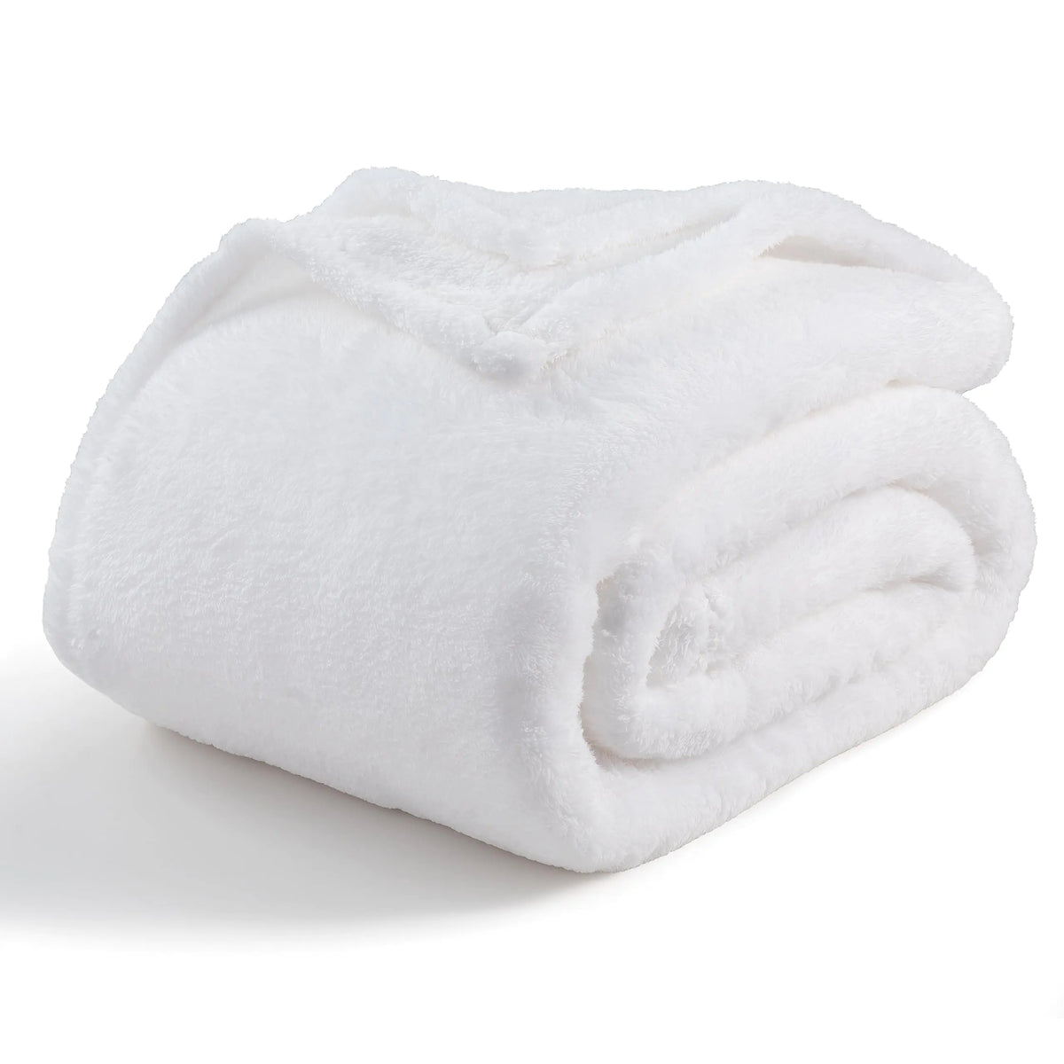 Berkshire Blanket Classic Extra-Fluffy™ Plush Blanket Twin Size Bed Blanket Soft Fuzzy Fluffy Long Hair Blanket for Couch Sofa Bed True White 60x92 Inches Mimarta