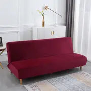 Armless Stretch Sofa Bed Cover for 3 Seater Couch Mimarta