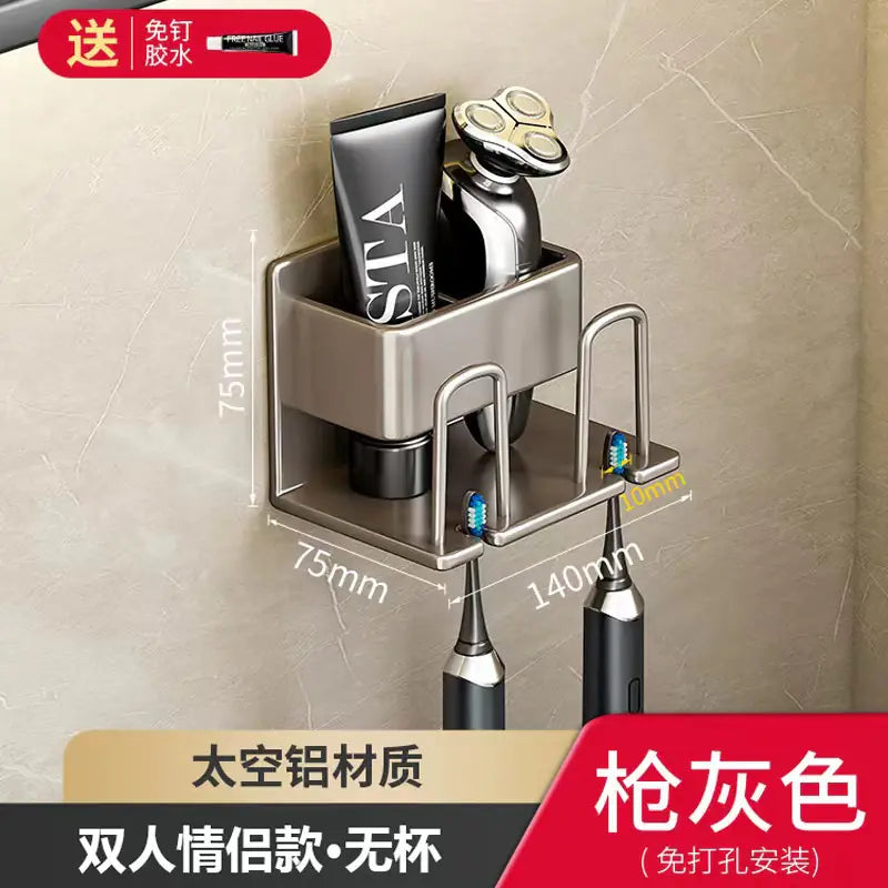 Wall-Mounted Toothbrush and Cup Holder for Bathroom Mimarta
