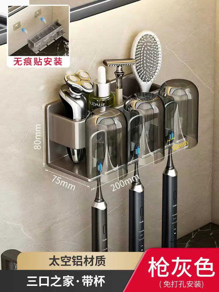 Wall-Mounted Toothbrush and Cup Holder for Bathroom Mimarta