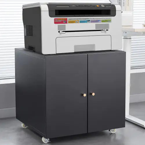 Office Furniture Copy Cabinet Black 2 Door Steel Copy Rack Mobile Dock Document Printer Rack Mimarta